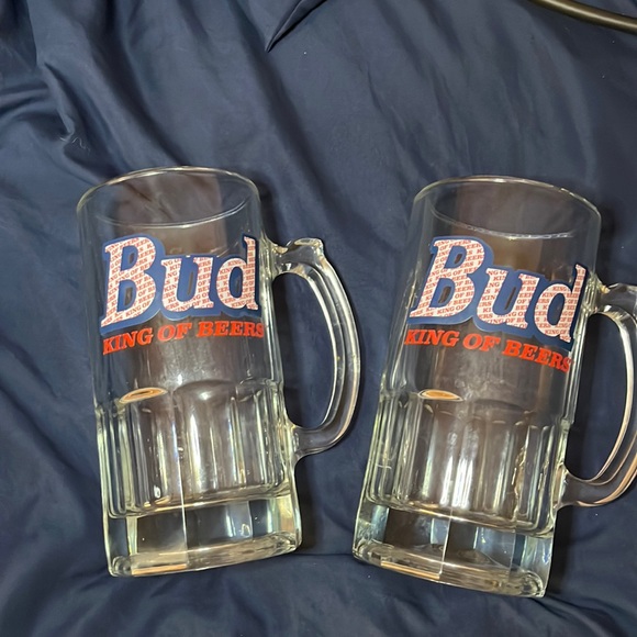 “King of Beers” - Bud Beer Mugs (2) - Picture 1 of 5